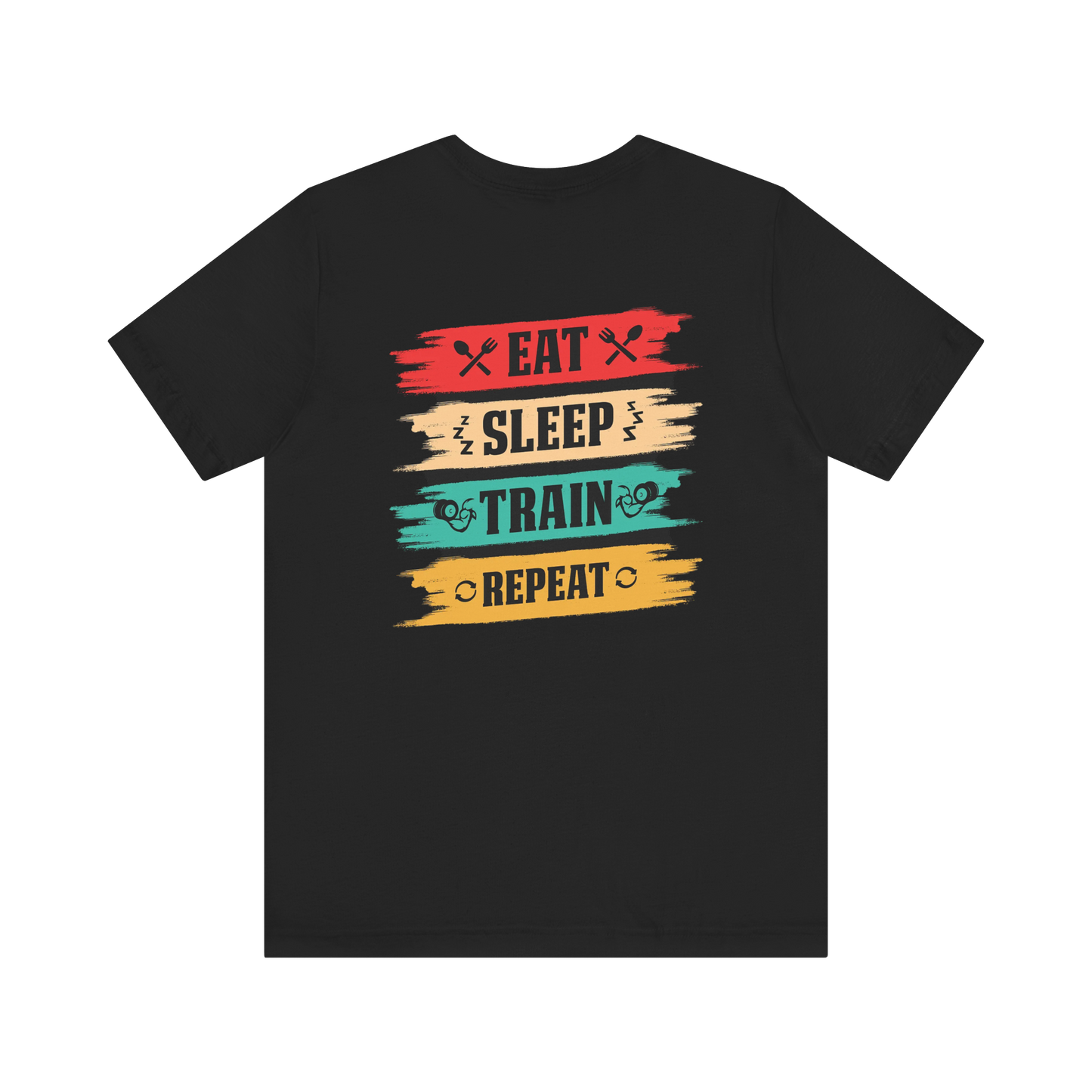 Fitness T-Shirt for Men Short Sleeve with print "IT'S A POWER OF A MIND" coton
