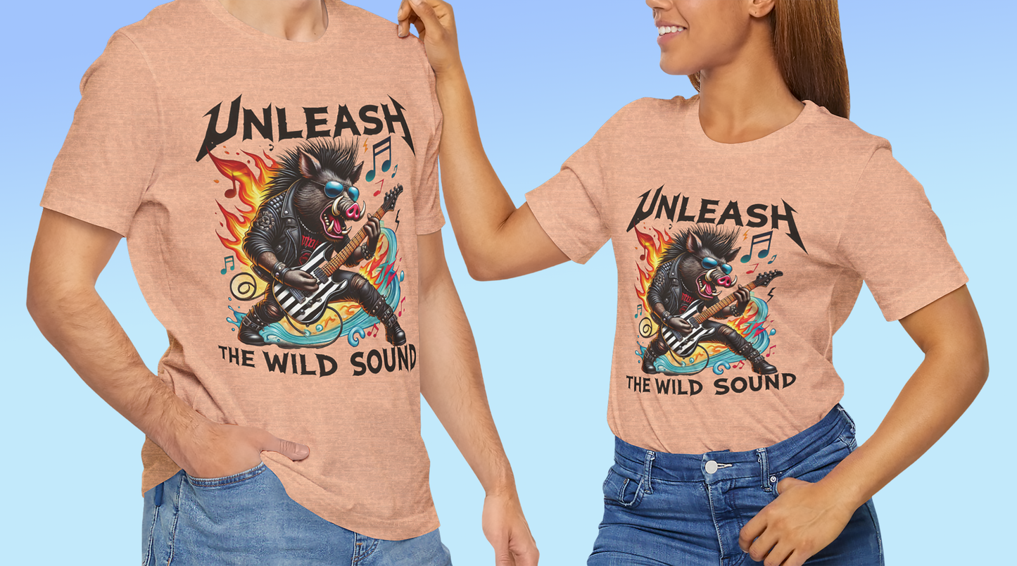 Unleash the wild sound....and the Beast within. Rock 'n' Roll Heavy Metal Tee, heavy sound, Unisex Jersey Short Sleeve T shirt
