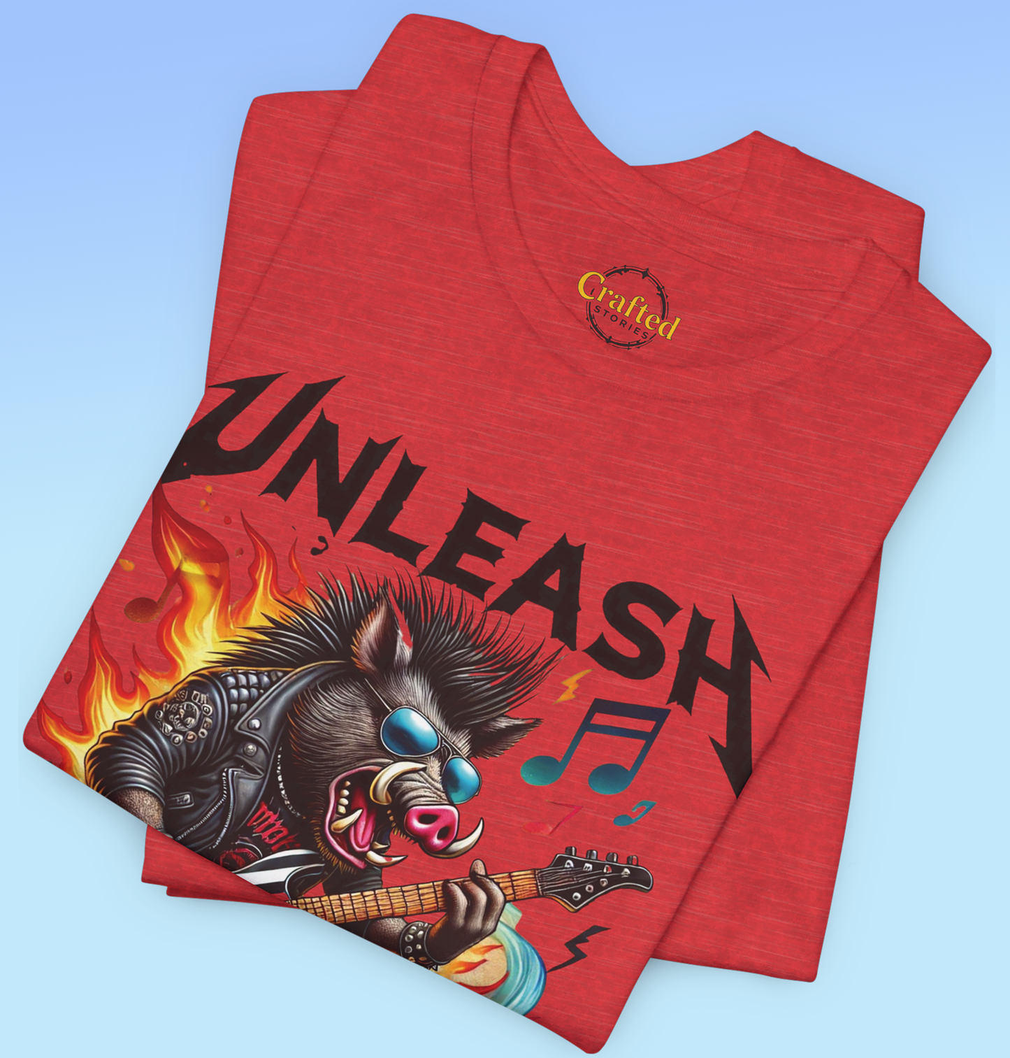 Unleash the wild sound....and the Beast within. Rock 'n' Roll Heavy Metal Tee, heavy sound, Unisex Jersey Short Sleeve T shirt