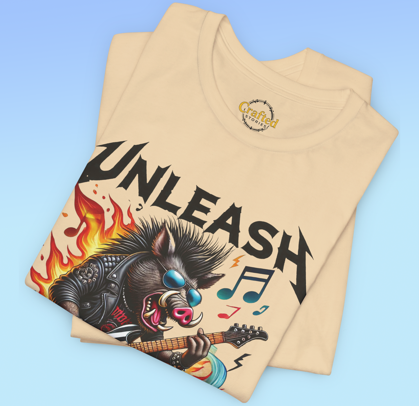 Unleash the wild sound....and the Beast within. Rock 'n' Roll Heavy Metal Tee, heavy sound, Unisex Jersey Short Sleeve T shirt