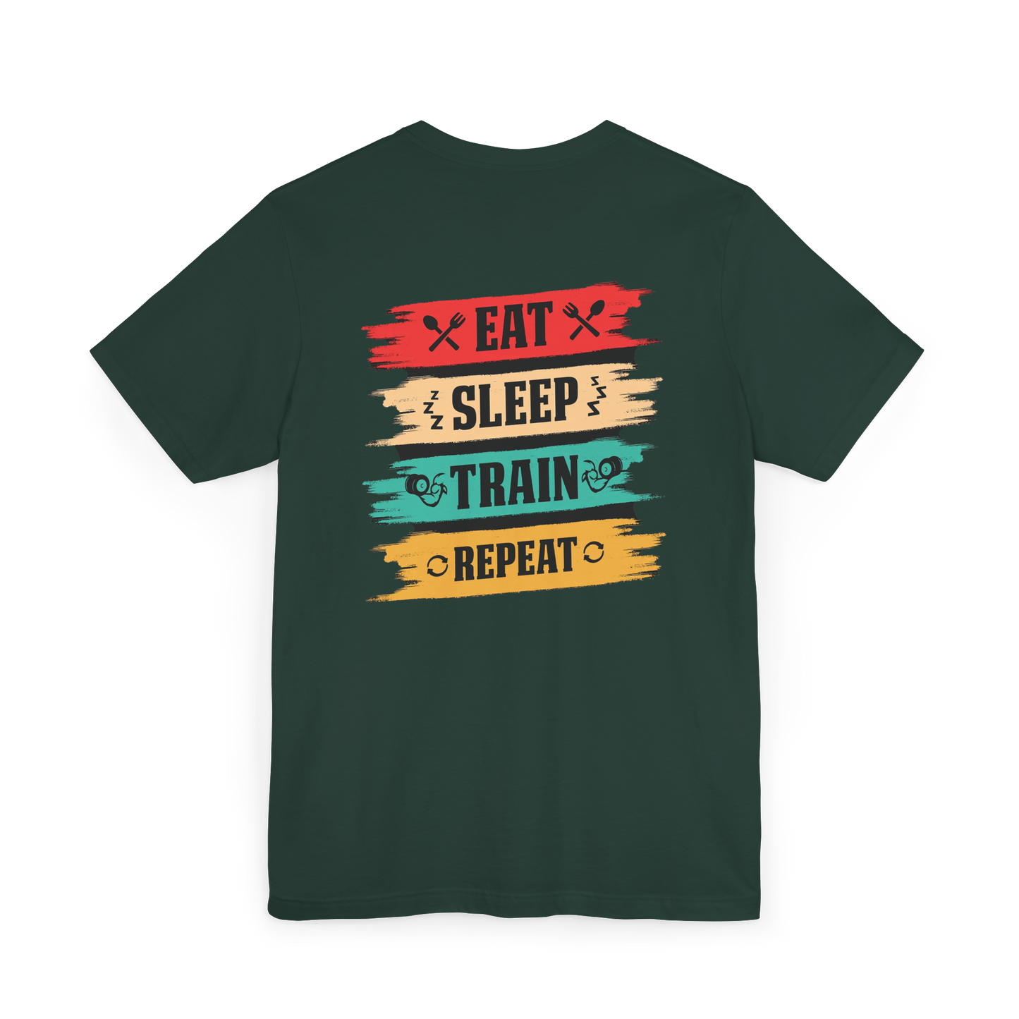 Fitness T-Shirt for Men Short Sleeve with print "IT'S A POWER OF A MIND" coton