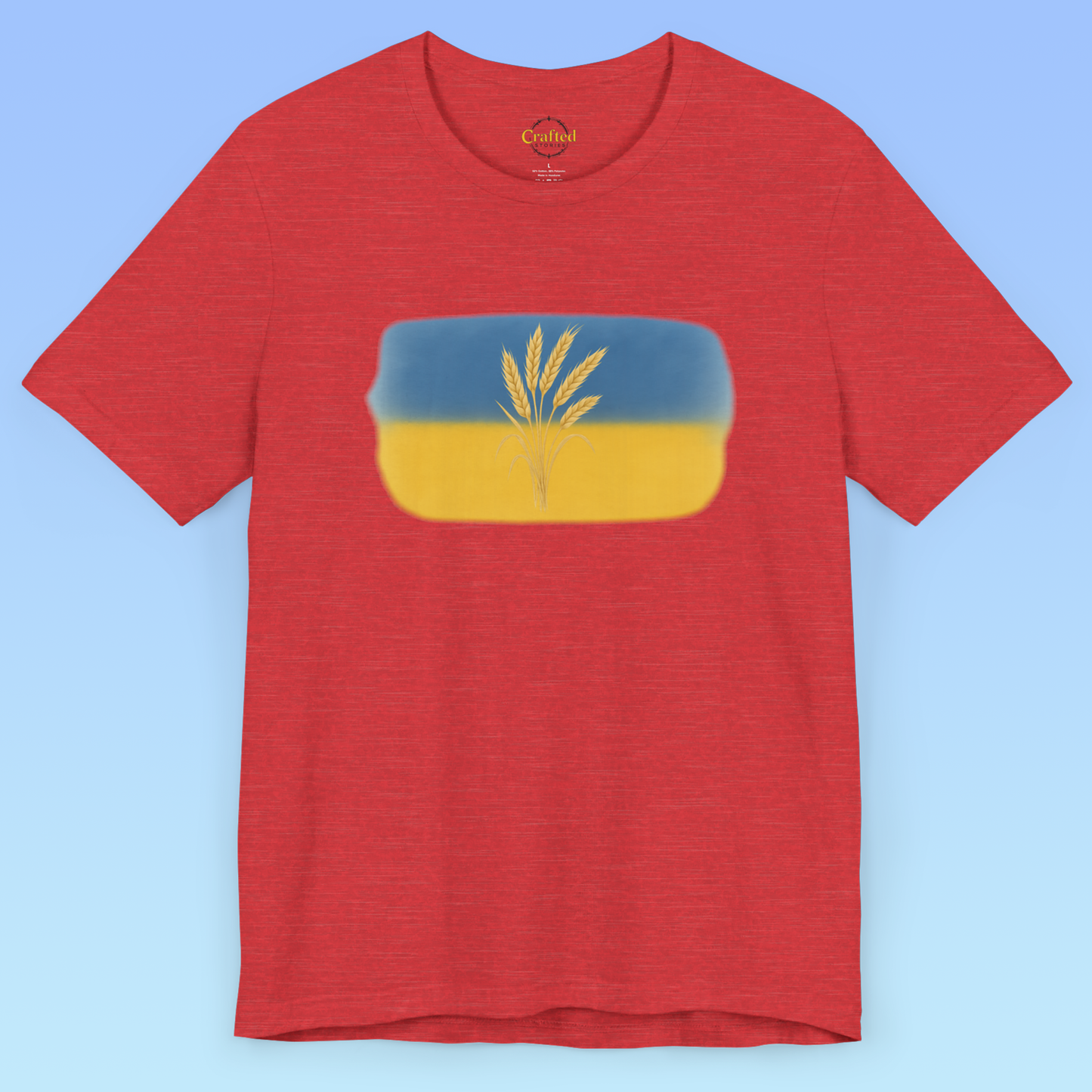 Україна, Ukraine- Ukrainian flag and wheat Short Sleeve T- shirt