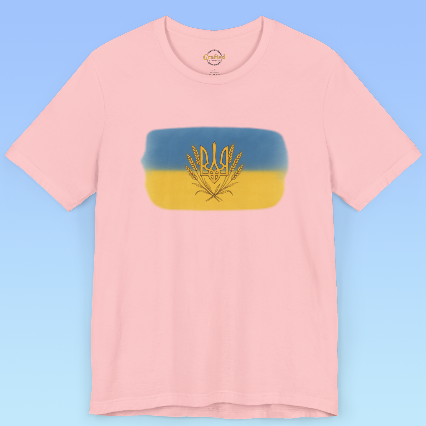 Україна, Ukraine- Ukrainian flag, wheat, and national symbol Short Sleeve T- shirt