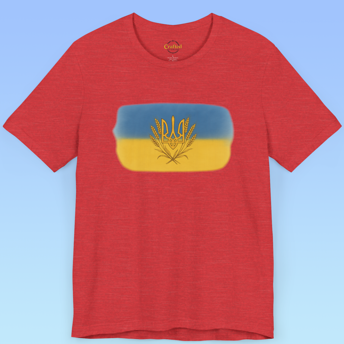 Україна, Ukraine- Ukrainian flag, wheat, and national symbol Short Sleeve T- shirt