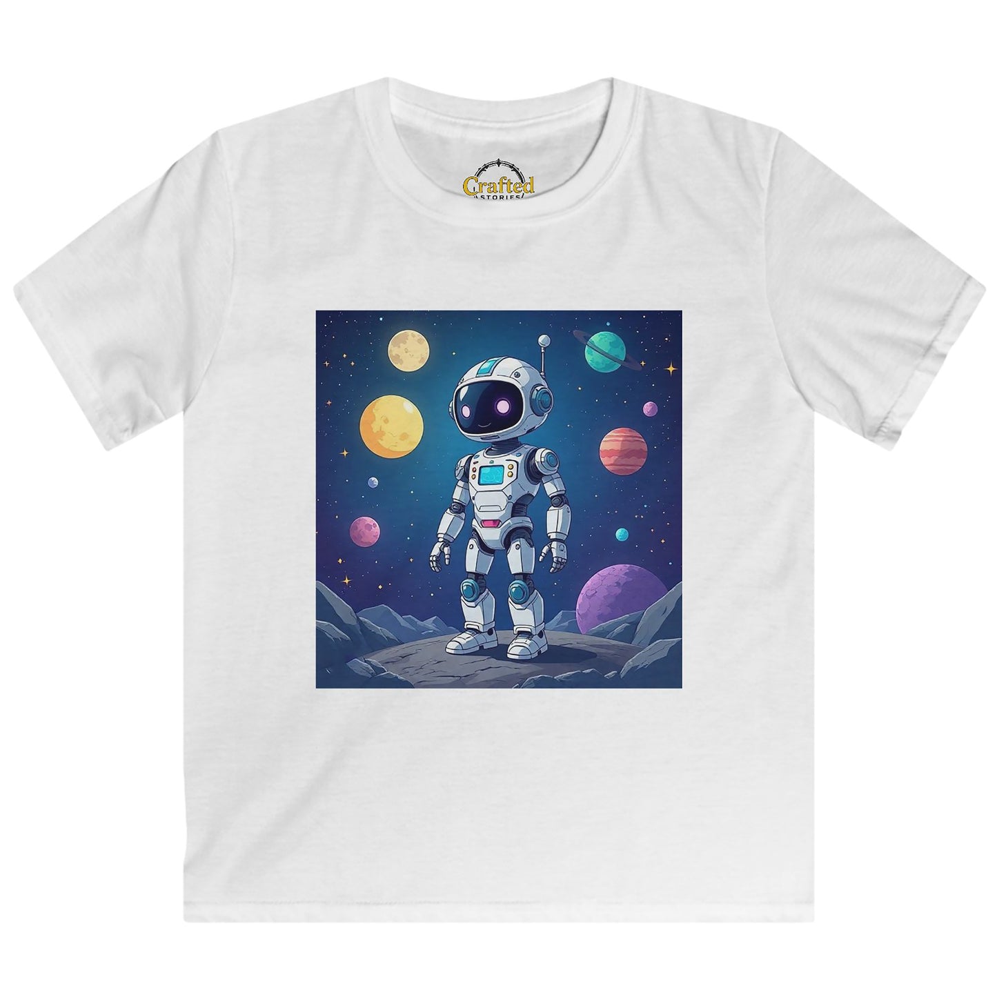 Brave Little Robot Kids Softstyle T-shirt
