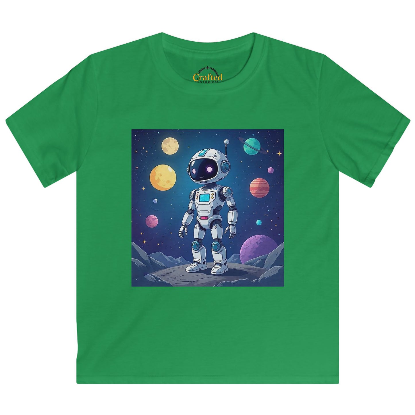 Brave Little Robot Kids Softstyle T-shirt