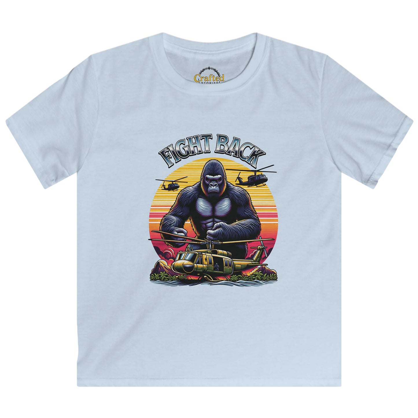 Fight Back and never give up Kids Softstyle Tee