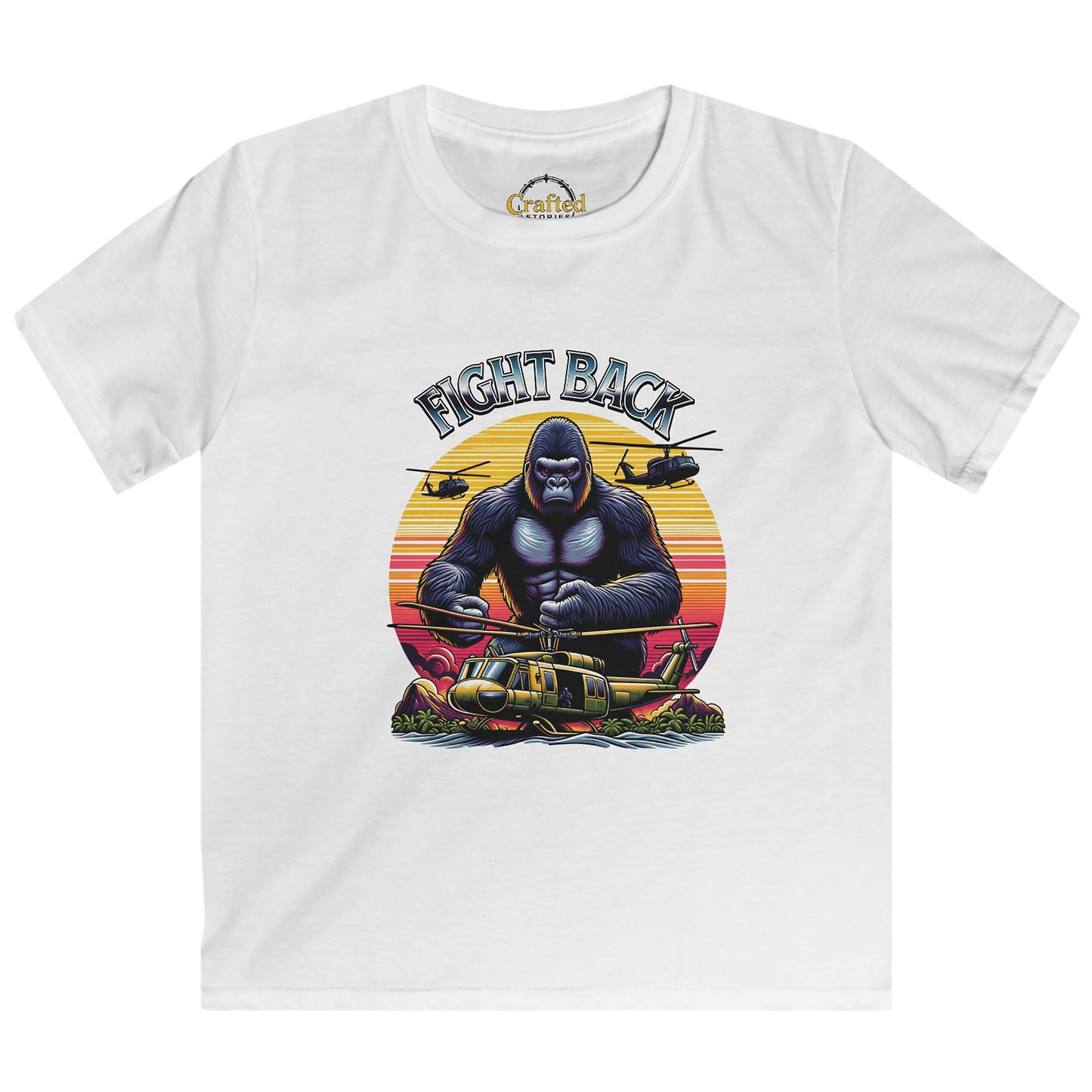 Fight Back and never give up Kids Softstyle Tee