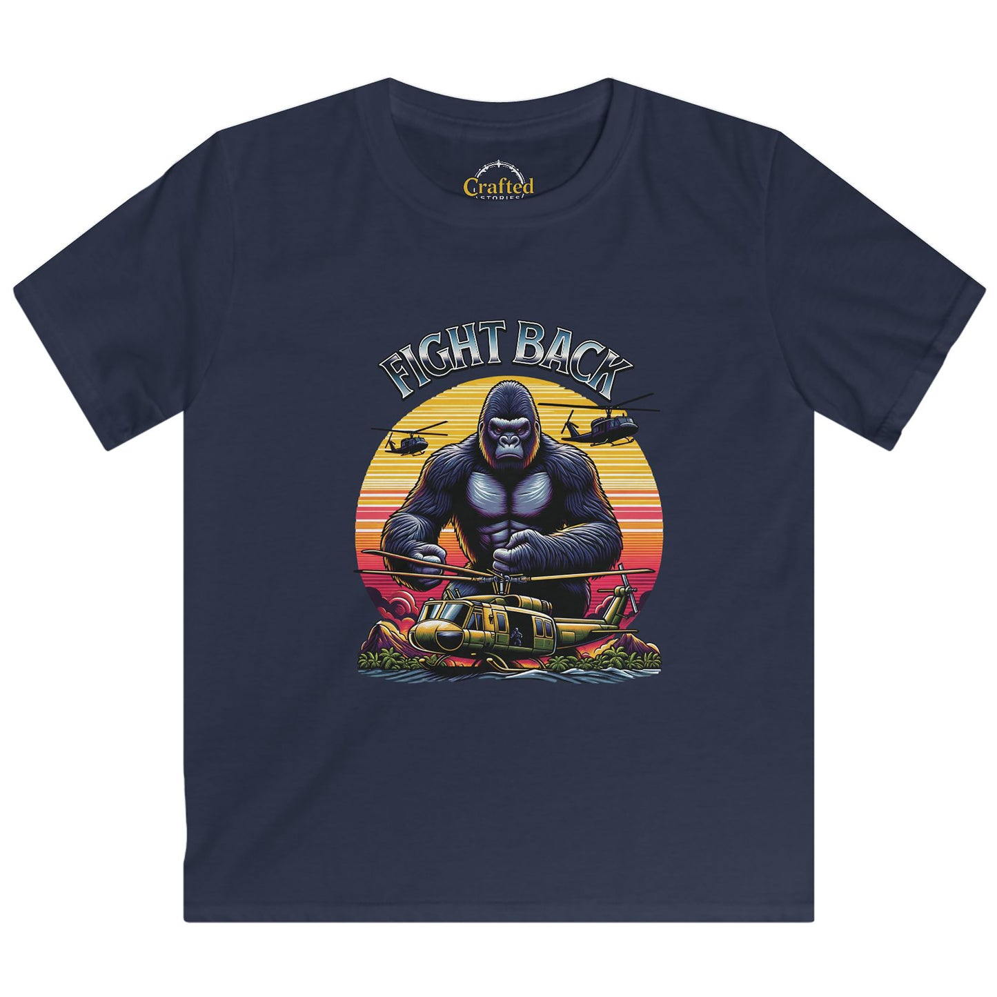 Fight Back and never give up Kids Softstyle Tee