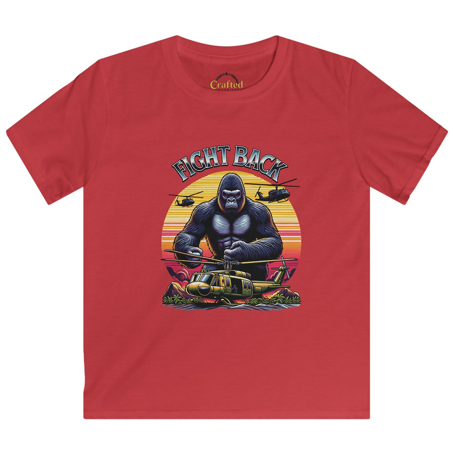 Fight Back and never give up Kids Softstyle Tee