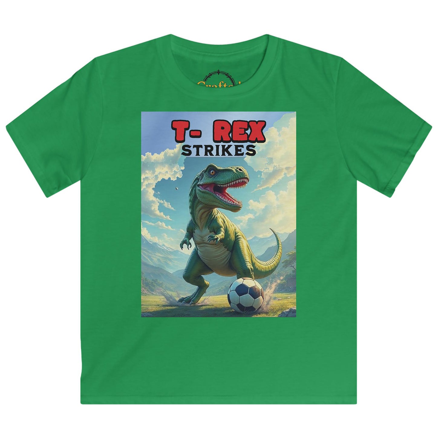 T- Rex strikes Kids Softstyle Tee
