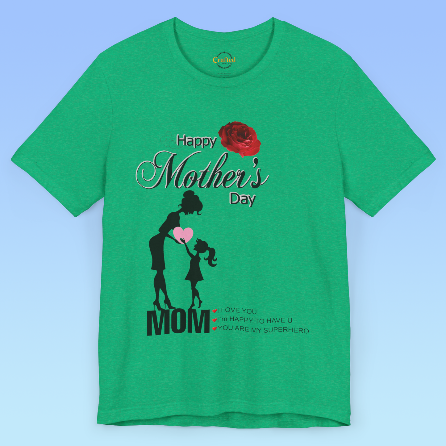 Mother`s Day, Thank You, Mom – Strong, Busy, Loved, Women Tee, Jersey Short Sleeve T shirt
