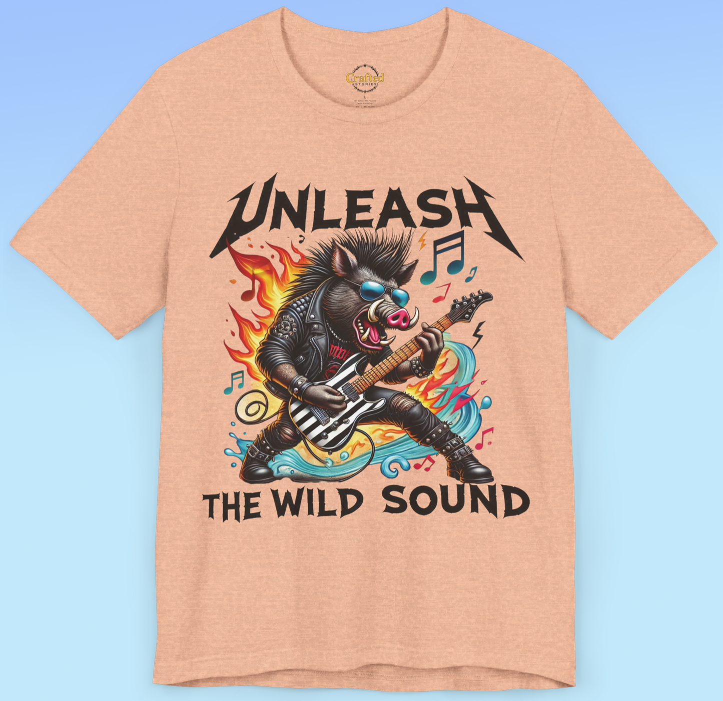 Unleash the wild sound....and the Beast within. Rock 'n' Roll Heavy Metal Tee, heavy sound, Unisex Jersey Short Sleeve T shirt