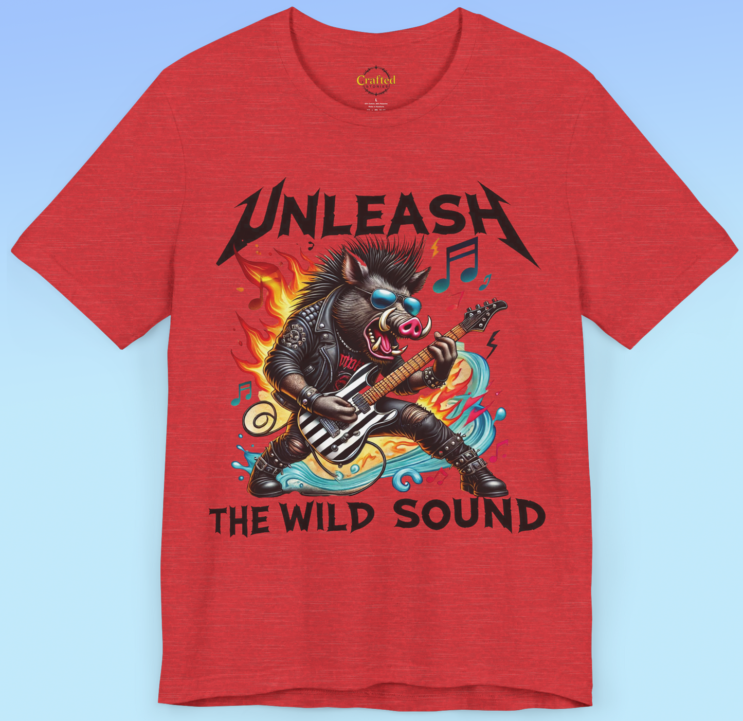 Unleash the wild sound....and the Beast within. Rock 'n' Roll Heavy Metal Tee, heavy sound, Unisex Jersey Short Sleeve T shirt