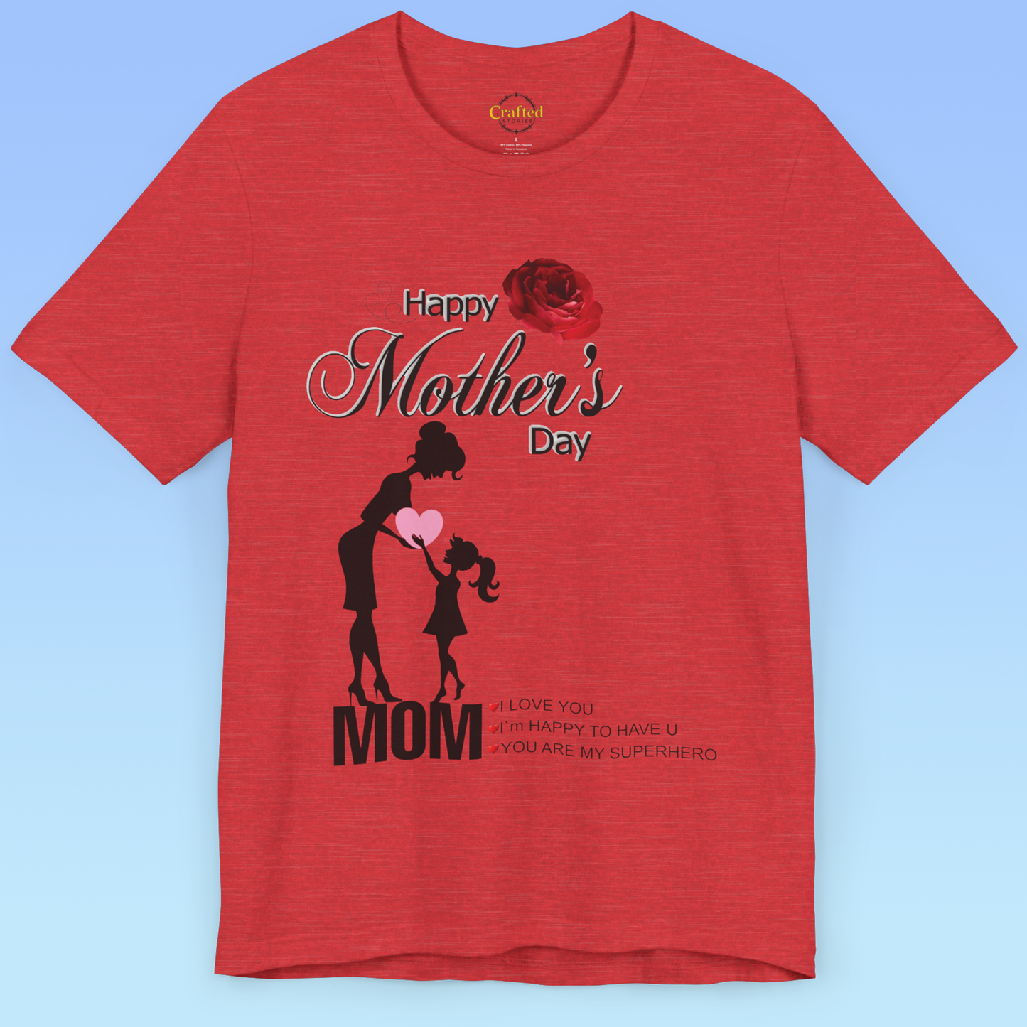 Mother`s Day, Thank You, Mom – Strong, Busy, Loved, Women Tee, Jersey Short Sleeve T shirt