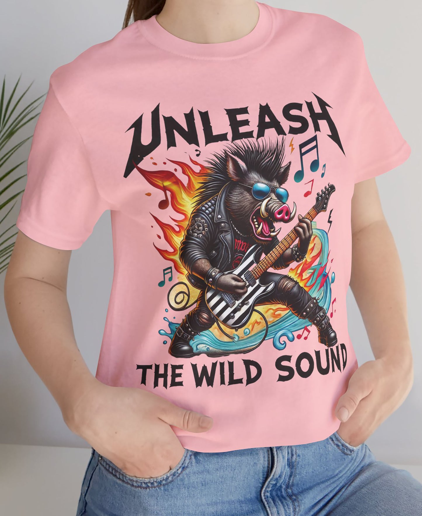 Unleash the wild sound....and the Beast within. Rock 'n' Roll Heavy Metal Tee, heavy sound, Unisex Jersey Short Sleeve T shirt