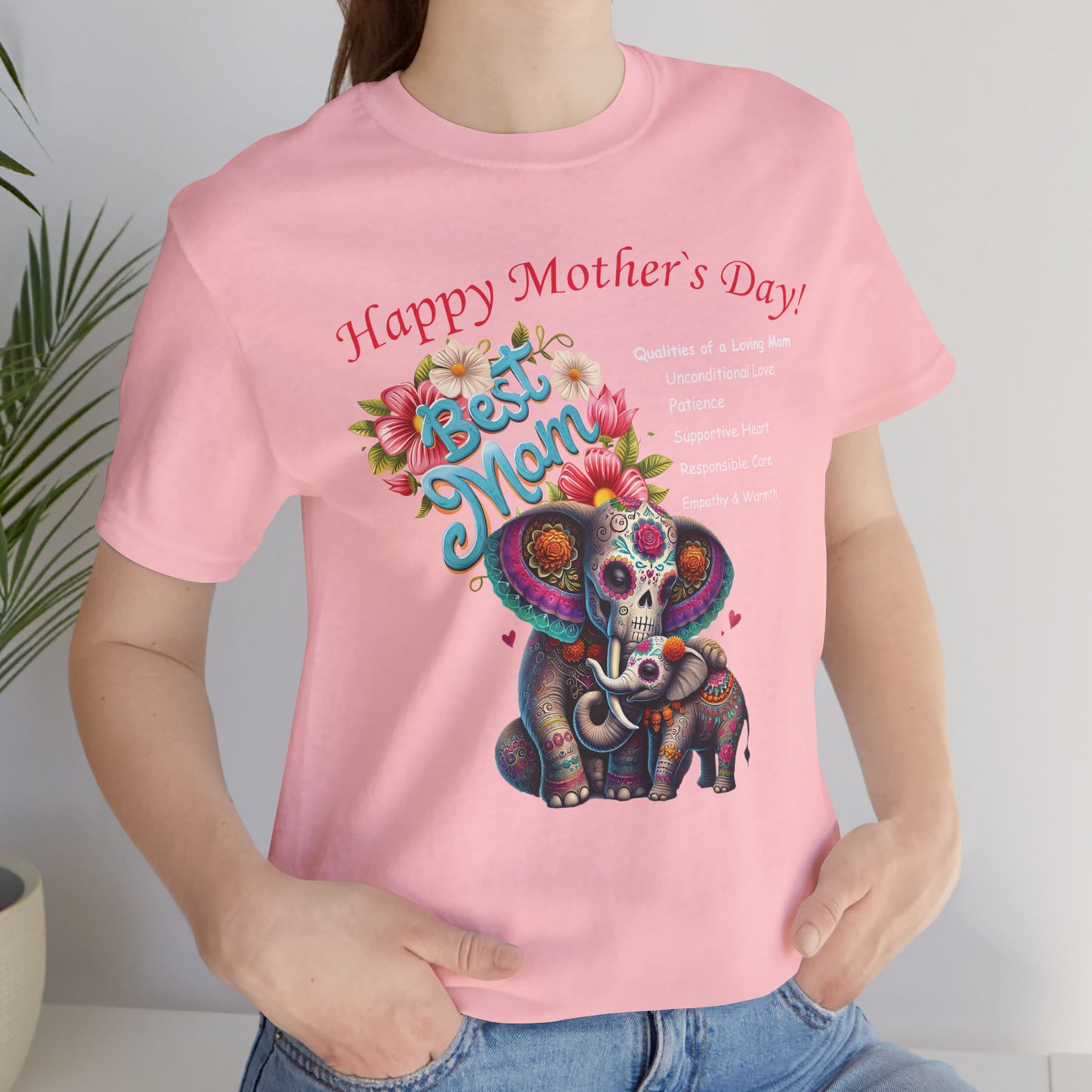 Mother's Day Love – Elephant Edition, women Jersey Short Sleeve T shirt