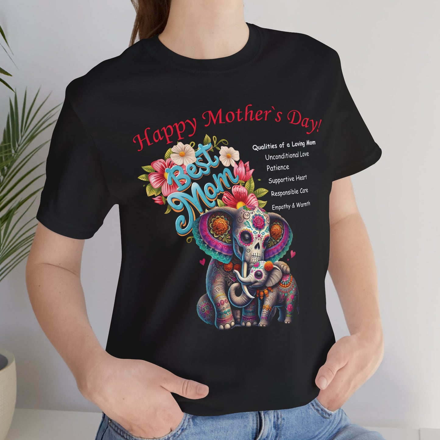 Mother's Day Love – Elephant Edition, women Jersey Short Sleeve T shirt