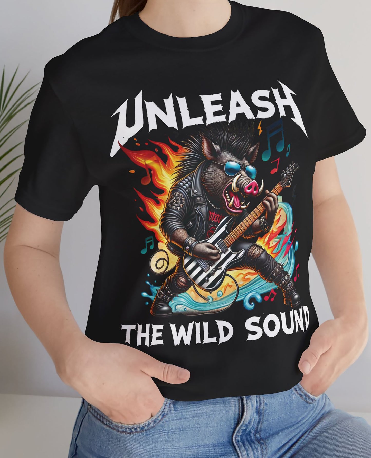 Unleash the wild sound....and the Beast within. Rock 'n' Roll Heavy Metal Tee, heavy sound, Unisex Jersey Short Sleeve T shirt