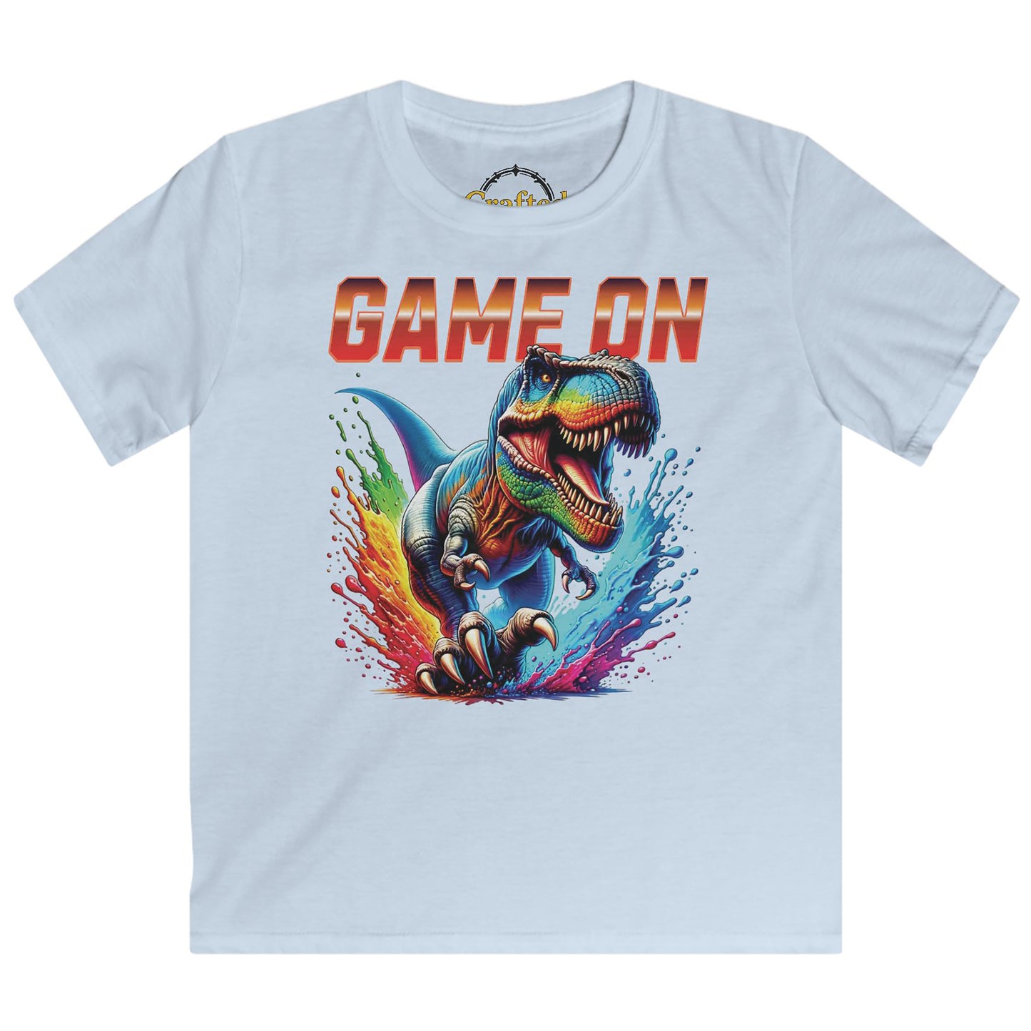 Game on- Dinosaur T- REX, Kids Softstyle Tee