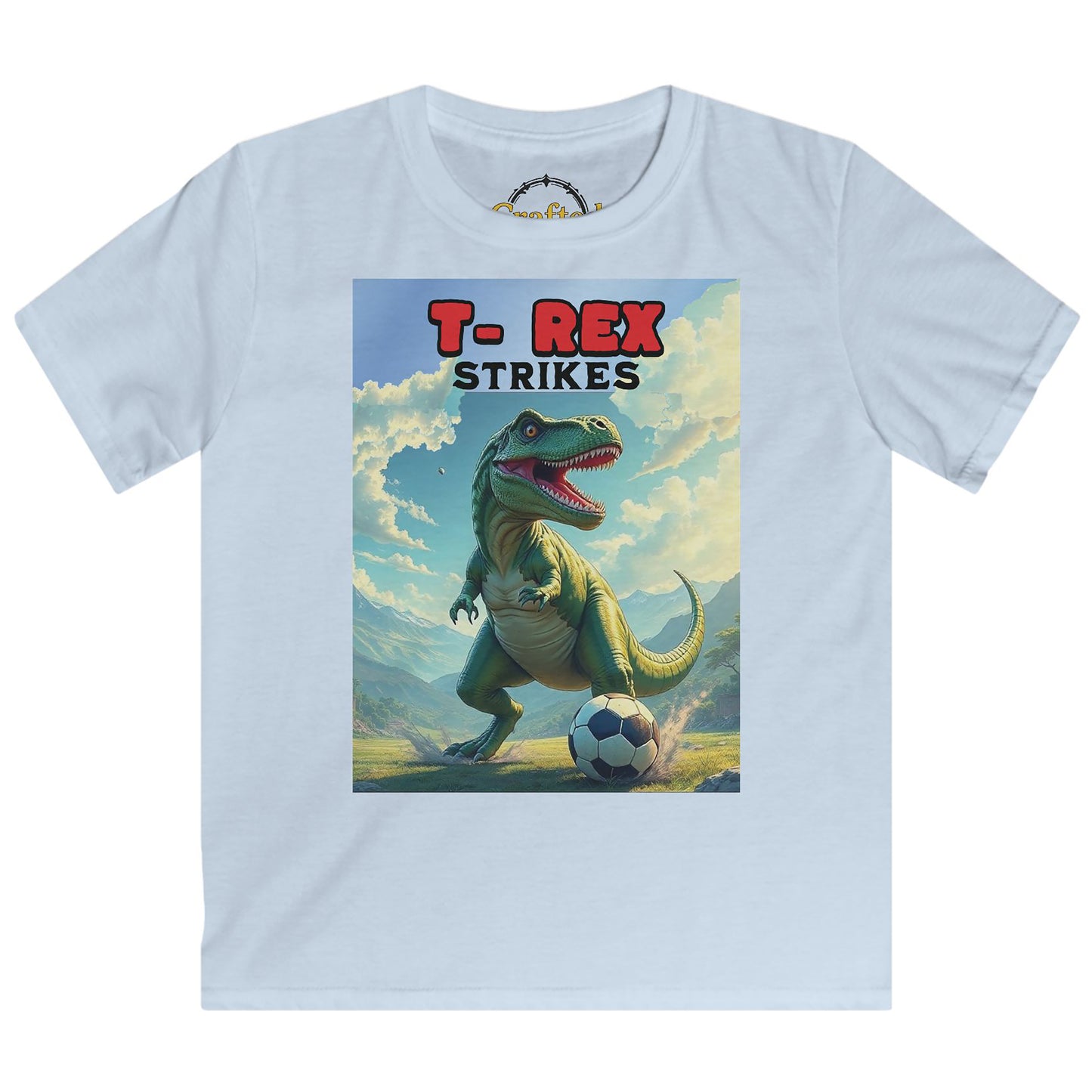 T- Rex strikes Kids Softstyle Tee