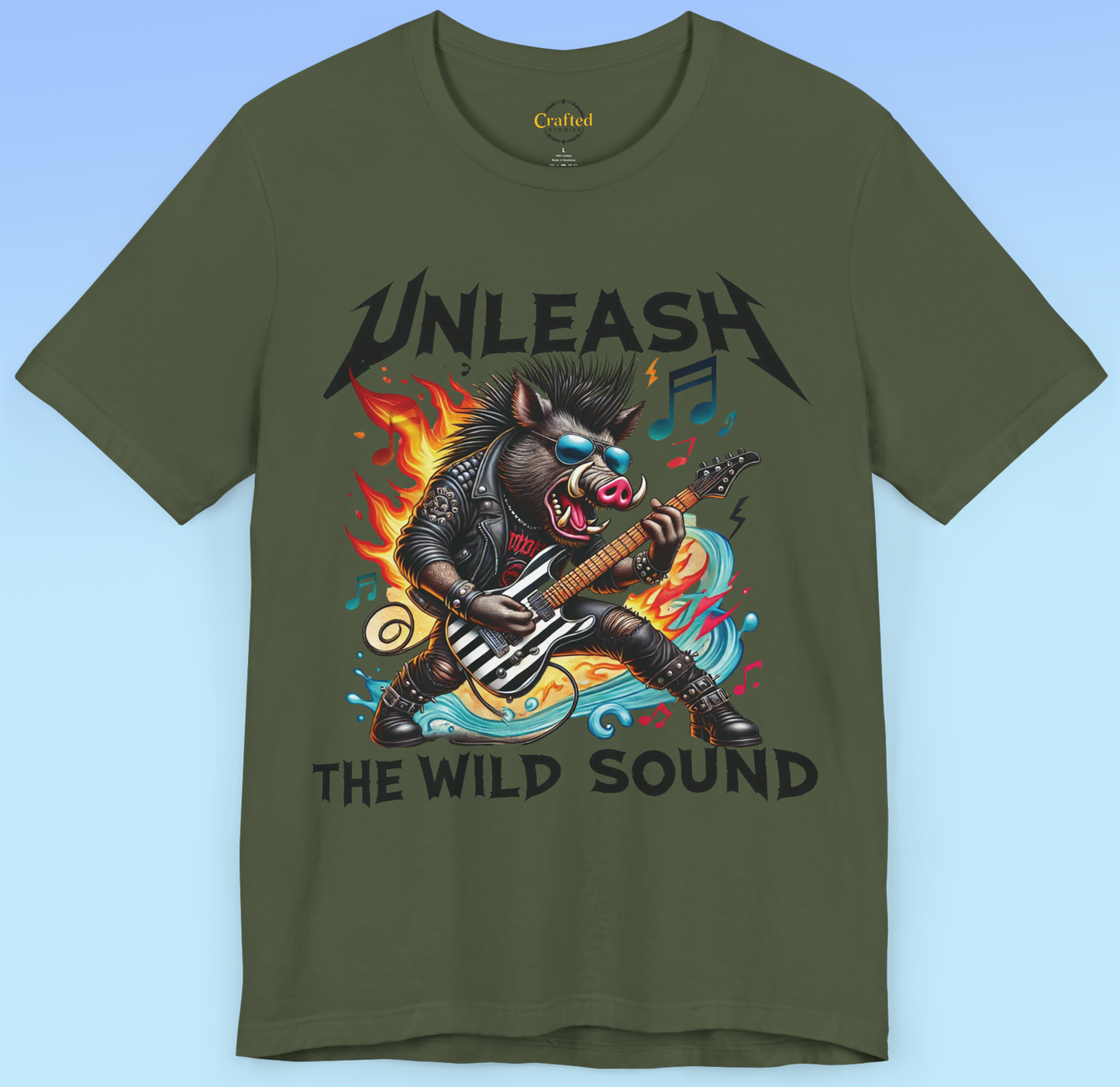 Unleash the wild sound....and the Beast within. Rock 'n' Roll Heavy Metal Tee, heavy sound, Unisex Jersey Short Sleeve T shirt