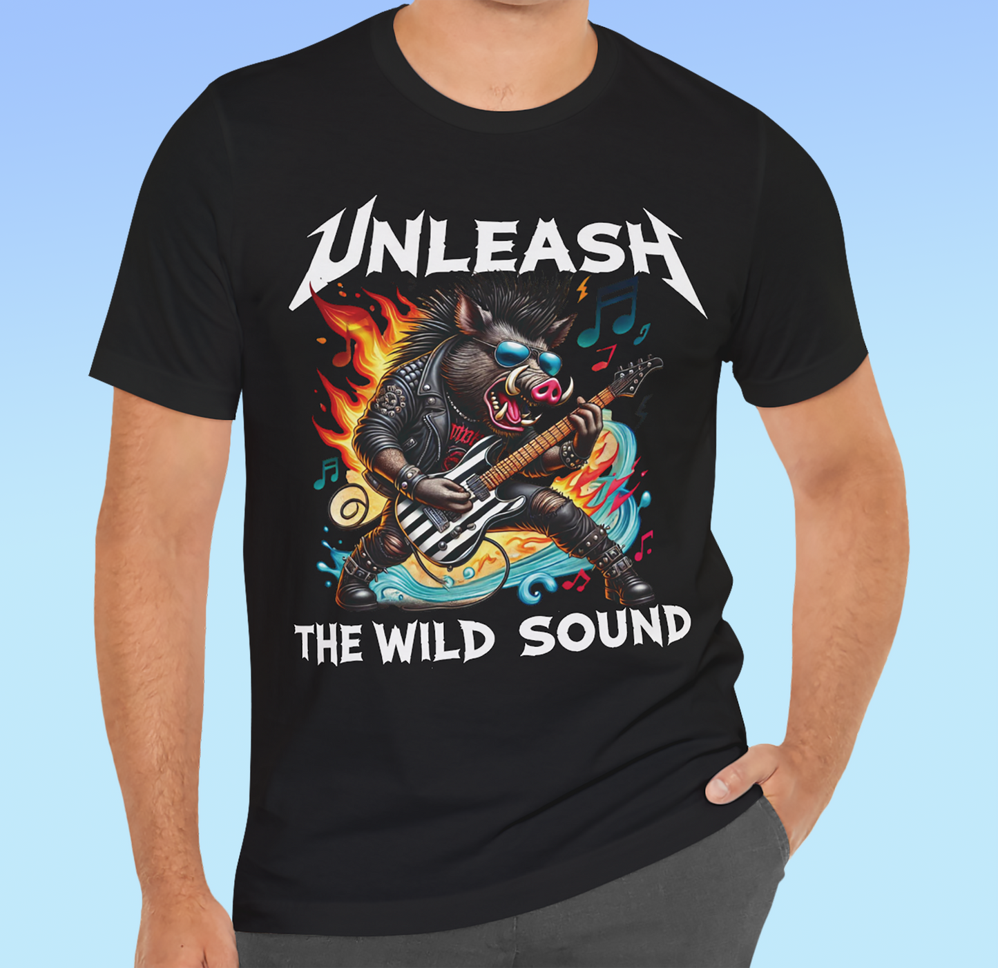 Unleash the wild sound....and the Beast within. Rock 'n' Roll Heavy Metal Tee, heavy sound, Unisex Jersey Short Sleeve T shirt