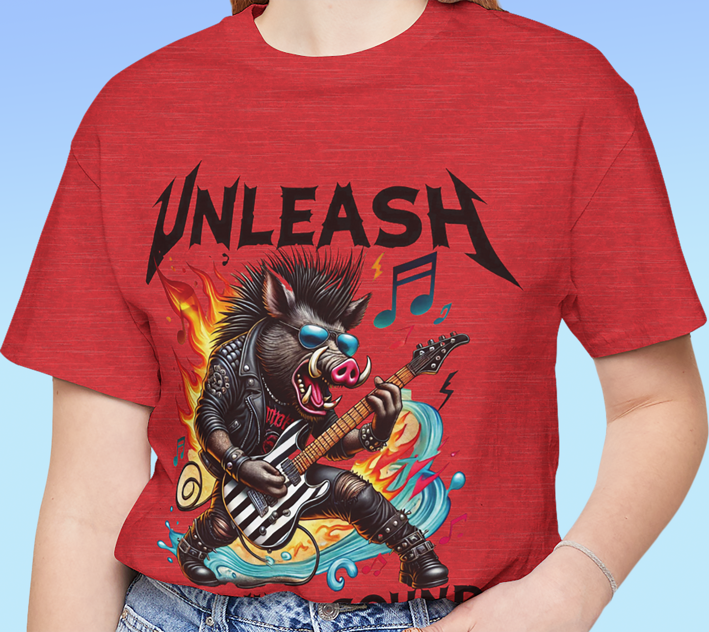 Unleash the wild sound....and the Beast within. Rock 'n' Roll Heavy Metal Tee, heavy sound, Unisex Jersey Short Sleeve T shirt