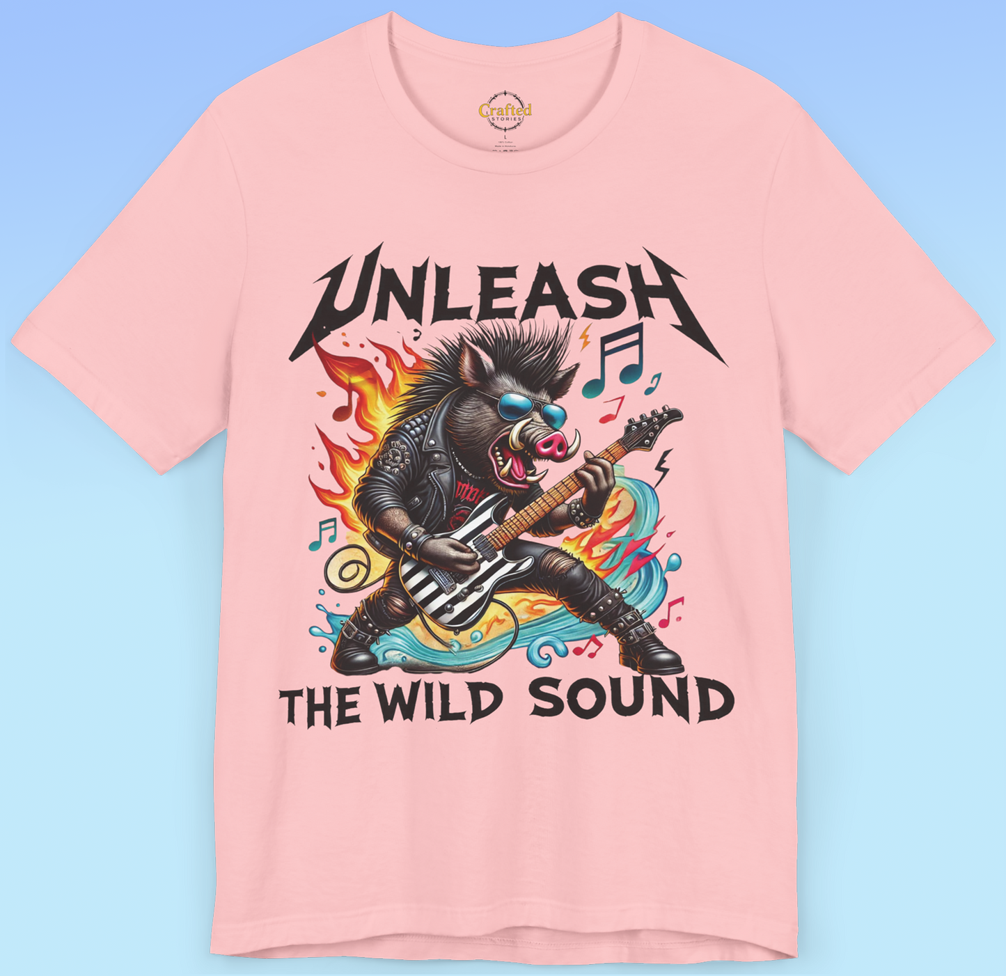 Unleash the wild sound....and the Beast within. Rock 'n' Roll Heavy Metal Tee, heavy sound, Unisex Jersey Short Sleeve T shirt
