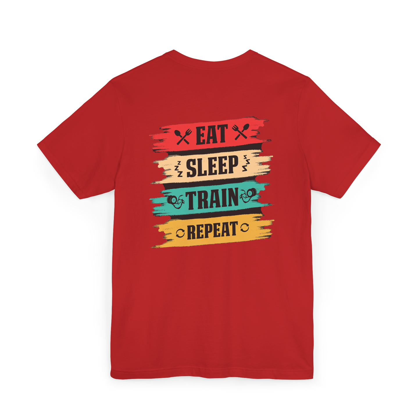 Fitness T-Shirt for Men Short Sleeve with print "IT'S A POWER OF A MIND" coton