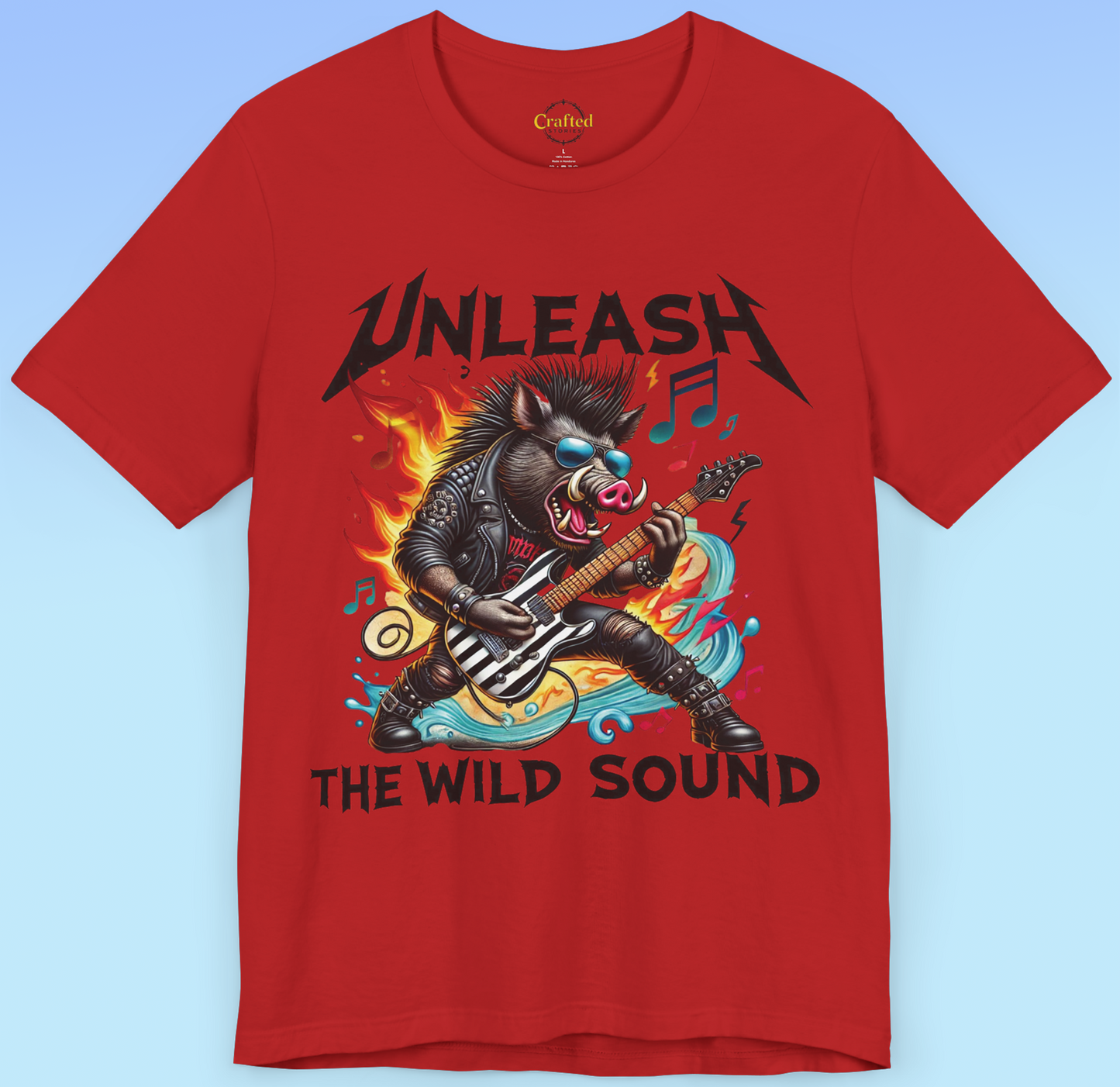Unleash the wild sound....and the Beast within. Rock 'n' Roll Heavy Metal Tee, heavy sound, Unisex Jersey Short Sleeve T shirt