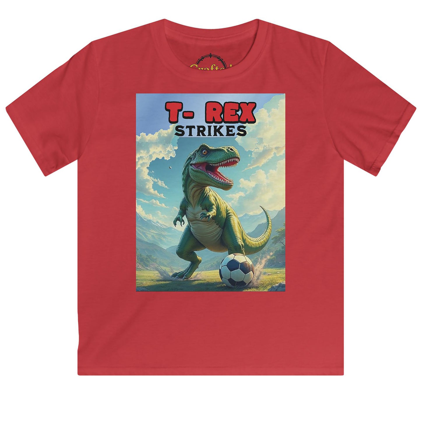 T- Rex strikes Kids Softstyle Tee