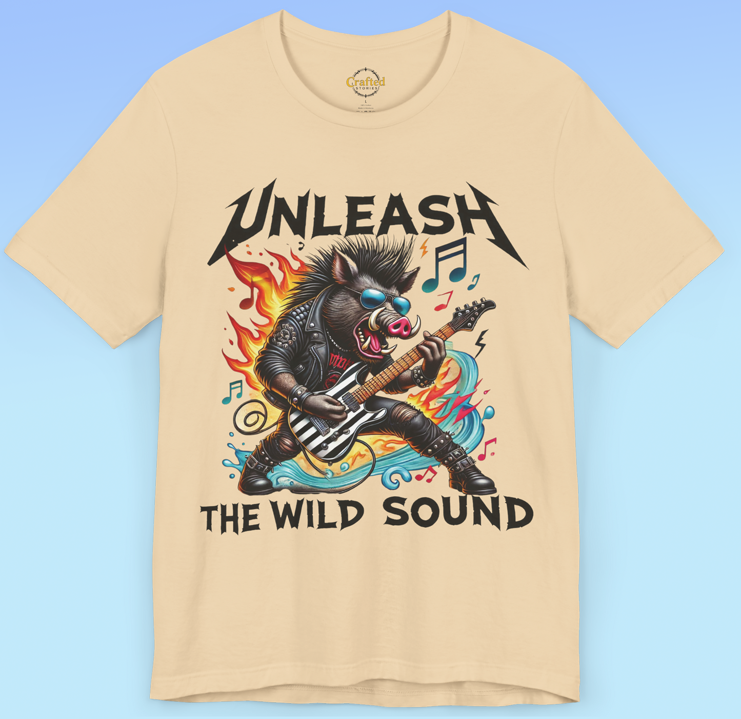 Unleash the wild sound....and the Beast within. Rock 'n' Roll Heavy Metal Tee, heavy sound, Unisex Jersey Short Sleeve T shirt