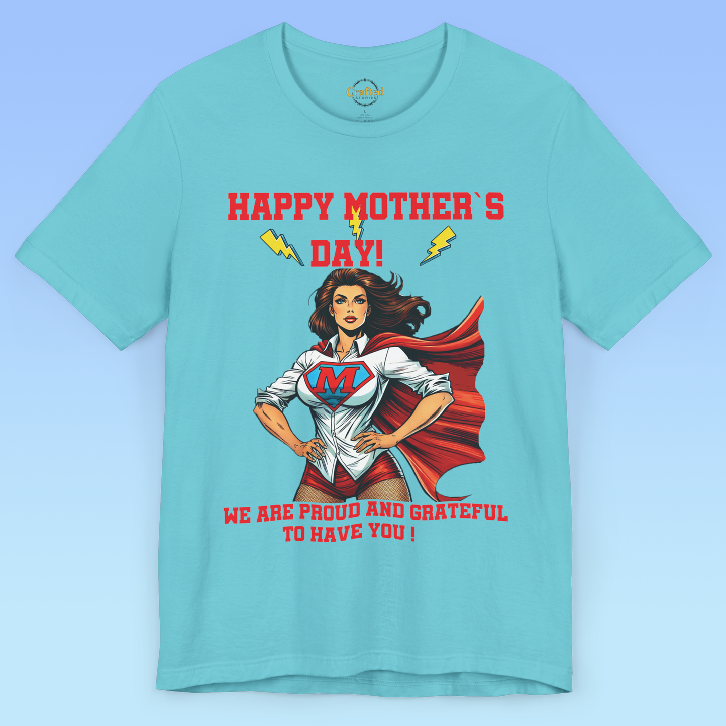 Mother`s day Supermom – Our Everyday Hero Tee, women Jersey Short Sleeve T shirt