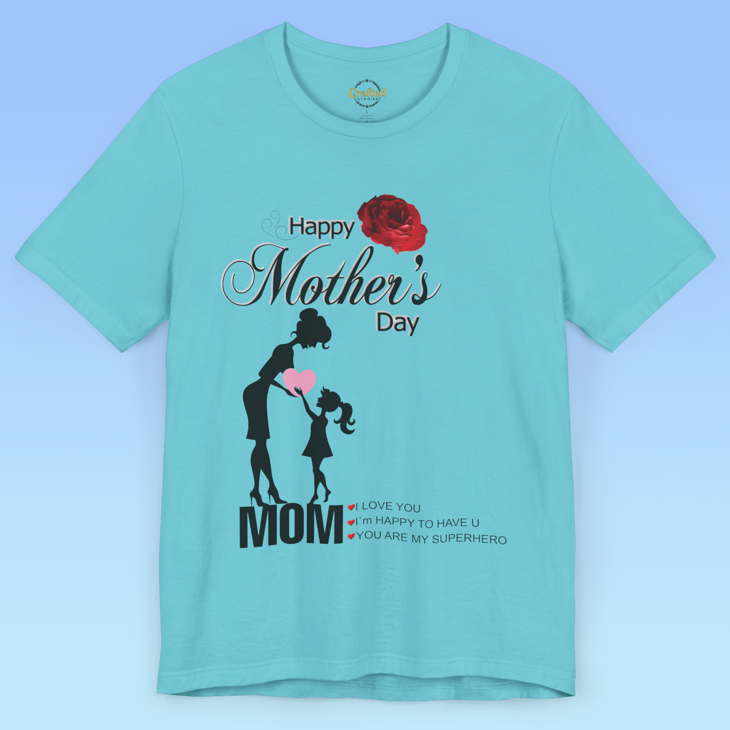 Mother`s Day, Thank You, Mom – Strong, Busy, Loved, Women Tee, Jersey Short Sleeve T shirt