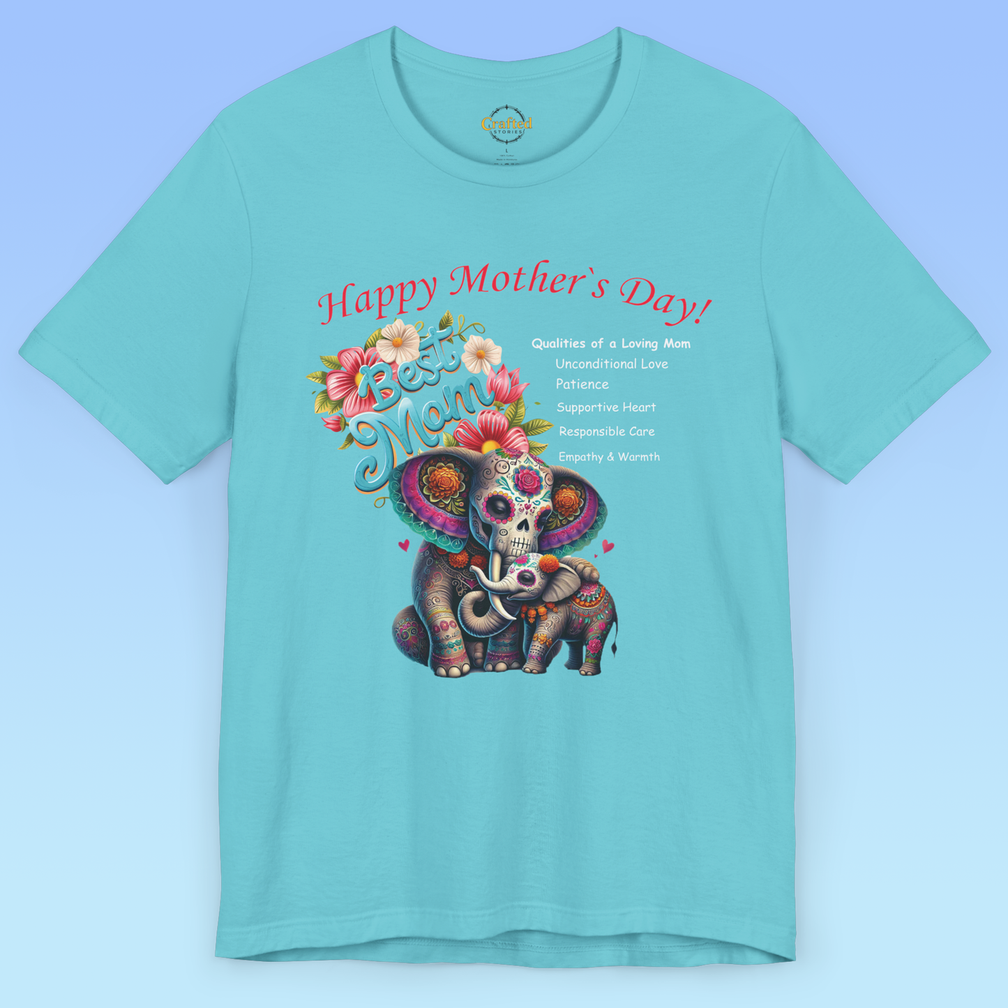 Mother's Day Love – Elephant Edition, women Jersey Short Sleeve T shirt
