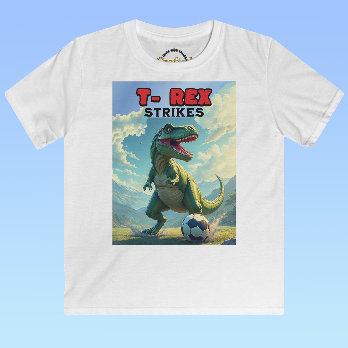 T- Rex strikes Kids Softstyle Tee