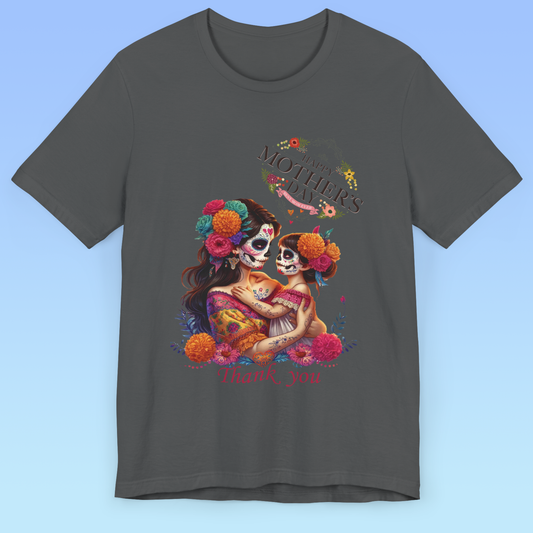 Mother`s Day- Eternal Bond – Calavera Mother & Daughter Tee, Women Jersey Short Sleeve T shirt