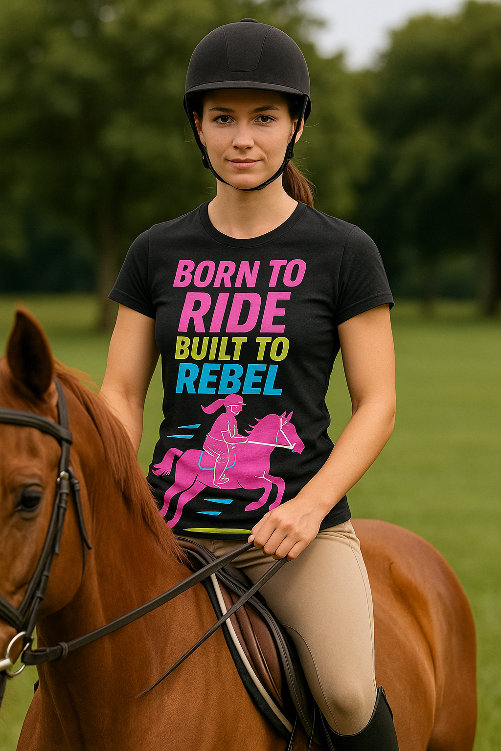BORN TO RIDE- Short Sleeve Women T-shirt