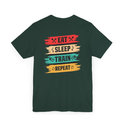 Fitness T-Shirt for Men Short Sleeve with print "IT'S A POWER OF A MIND" coton