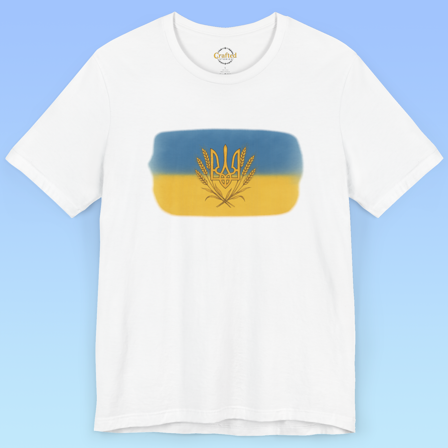 Україна, Ukraine- Ukrainian flag, wheat, and national symbol Short Sleeve T- shirt