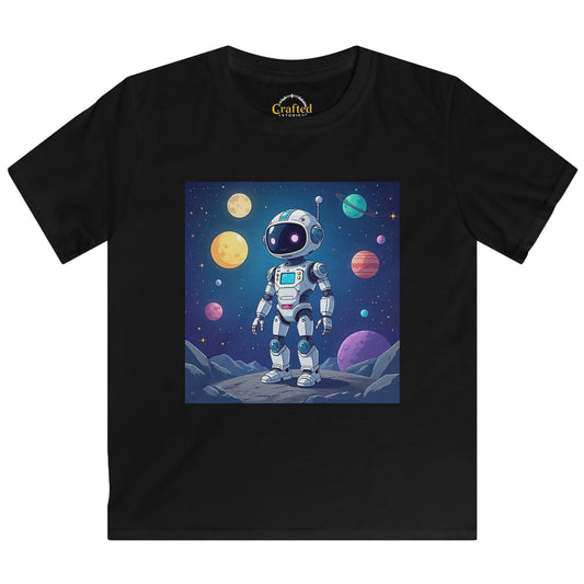 Brave Little Robot Kids Softstyle T-shirt