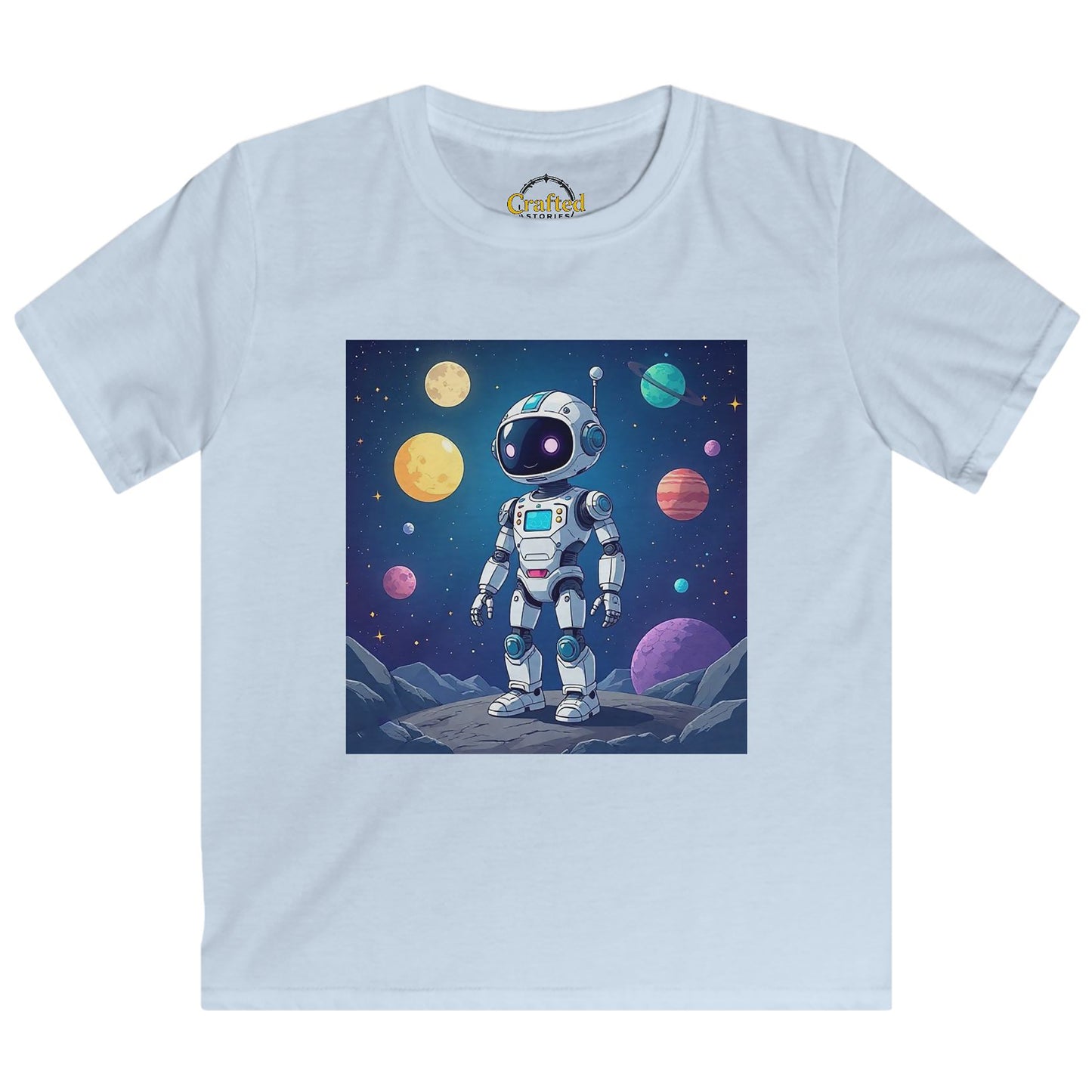 Brave Little Robot Kids Softstyle T-shirt