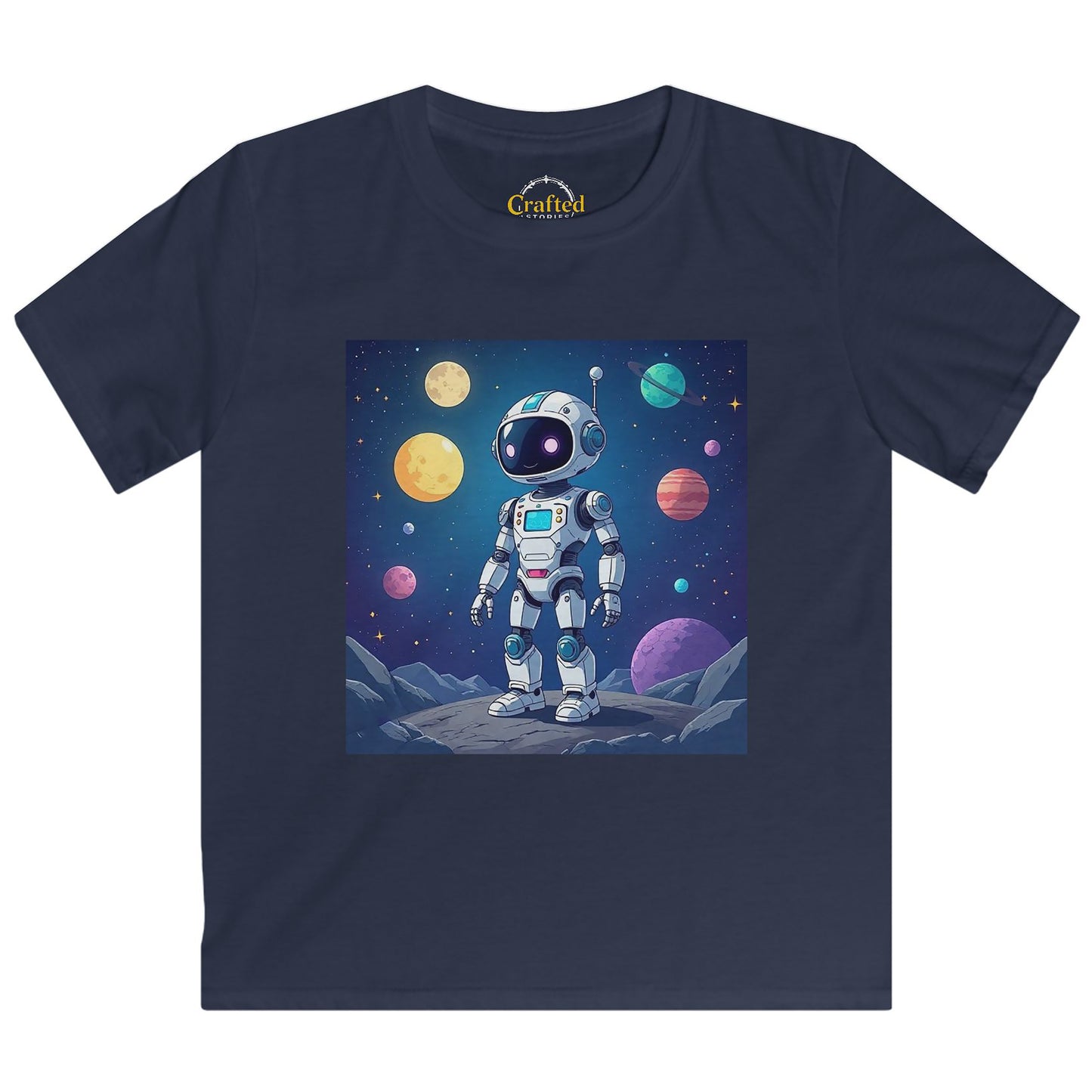 Brave Little Robot Kids Softstyle T-shirt