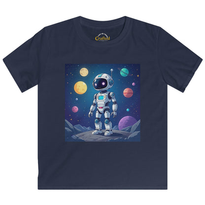 Brave Little Robot Kids Softstyle T-shirt
