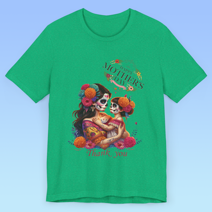 Mother`s Day- Eternal Bond – Calavera Mother & Daughter Tee, Women Jersey Short Sleeve T shirt