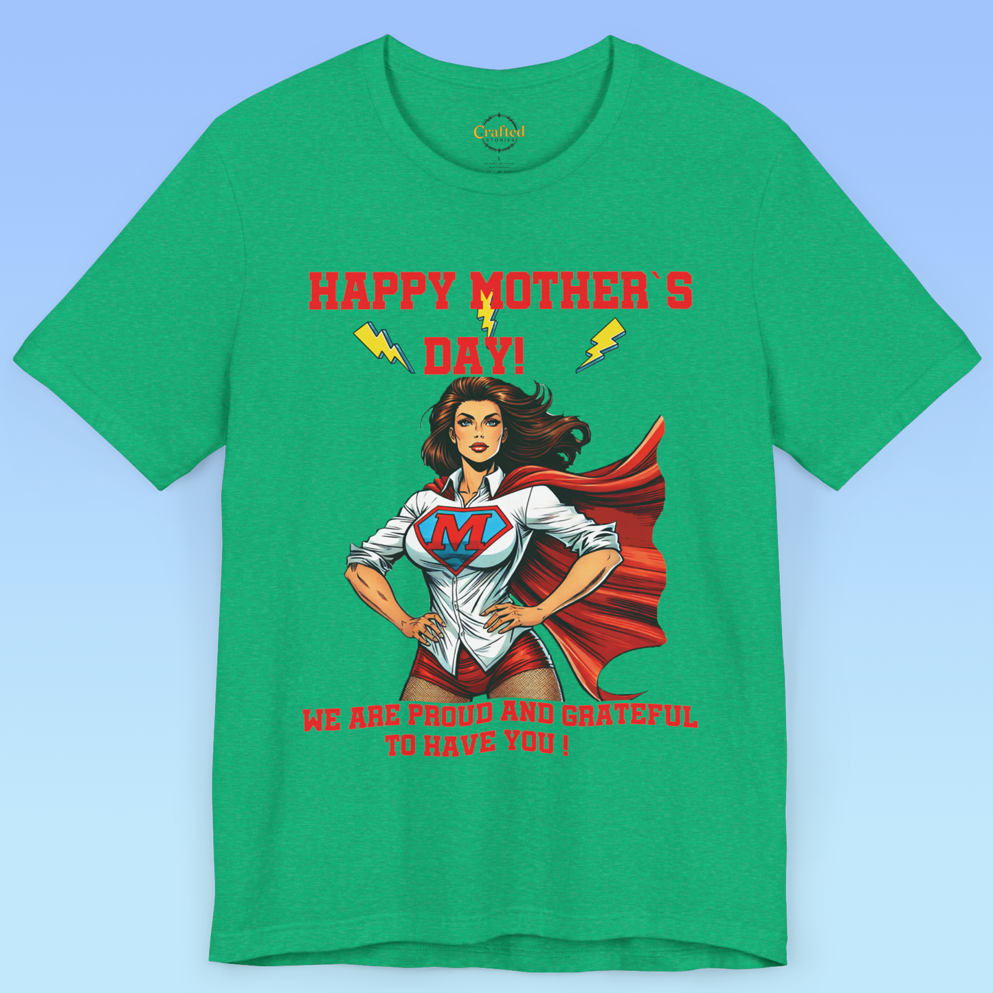 Mother`s day Supermom – Our Everyday Hero Tee, women Jersey Short Sleeve T shirt