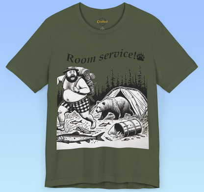 Room Service! – Wild Edition Camping T shirt Unisex Jersey Short Sleeve Tee
