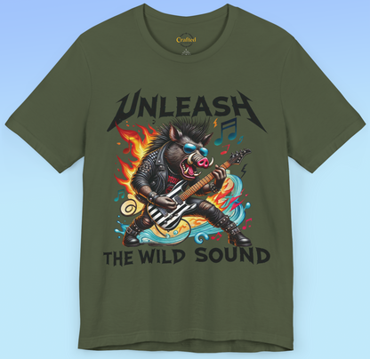 Unleash the wild sound....and the Beast within. Rock 'n' Roll Heavy Metal Tee, heavy sound, Unisex Jersey Short Sleeve T shirt
