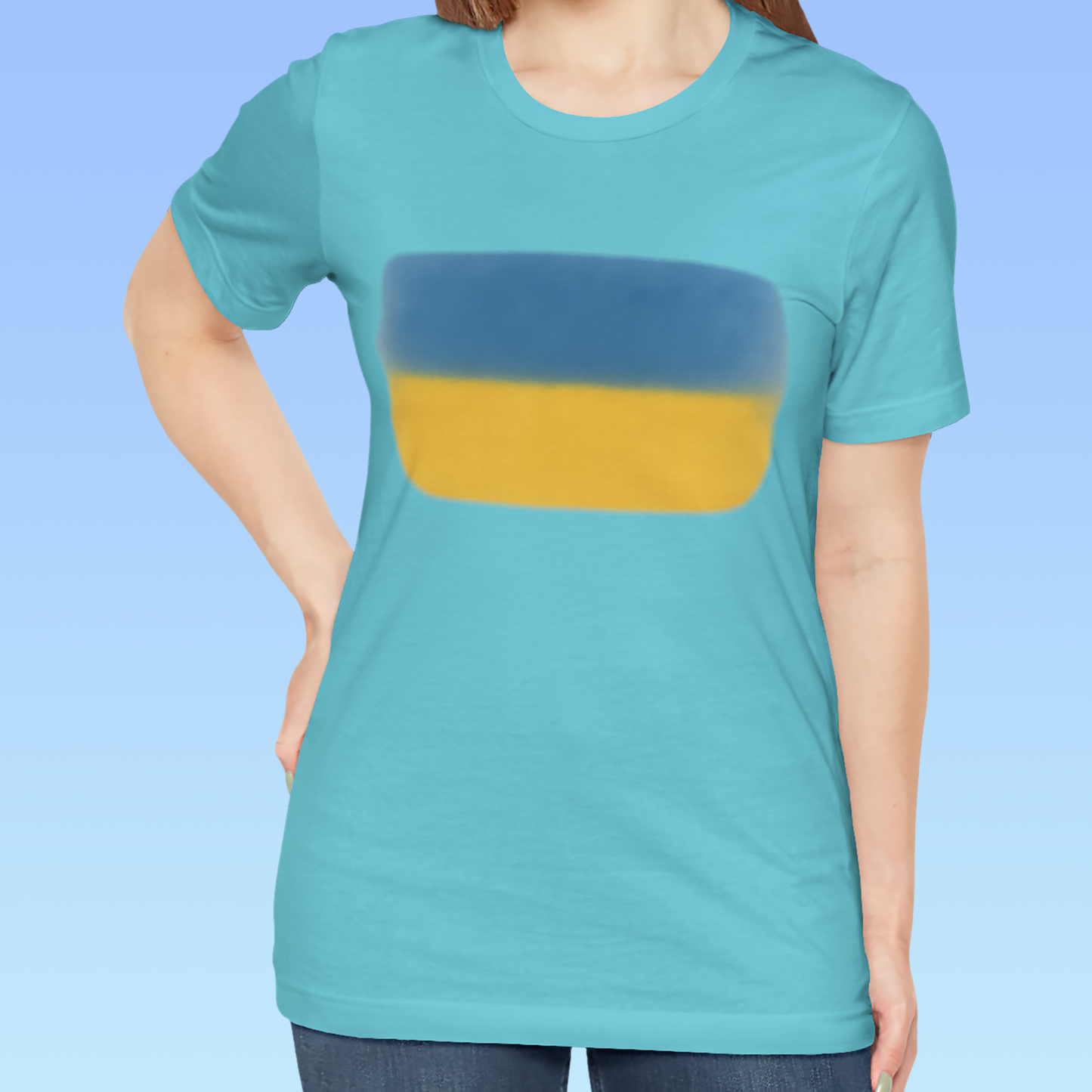 Ukrainian flag and love for homeland Short Sleeve T shirt
